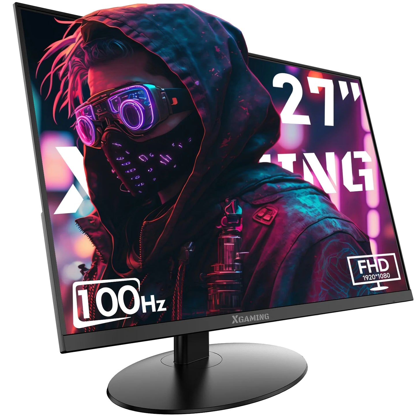 27-Inch 165Hz Gaming Monitor, 1440P Gaming Monitor, QHD 2K(2560X1440) PC Monitor,  Monitor with 2 Speakers and Backlight, 1Ms Free Sync, Black Metal Base, DP&HDMI, Computer Gaming Monitor